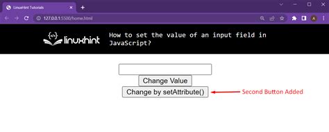 How To Set The Value Of An Input Field In Javascript