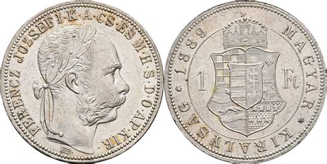 Österreich Franz Joseph I 1848 1916 1 Forint 1889 KB Kremnitz vz