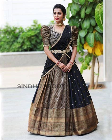 Traditional Pattu Half Sarees For Women Indian Fashion Ideas Indian