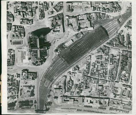 Aerial view og a map used during World War II - Vintage photo | #1933917893