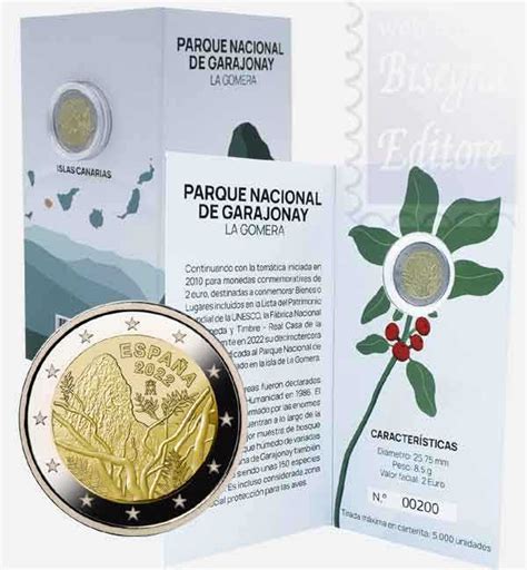 2022 Confezione Proof In Blister Ufficiale Numerato 2 Euro Spagna