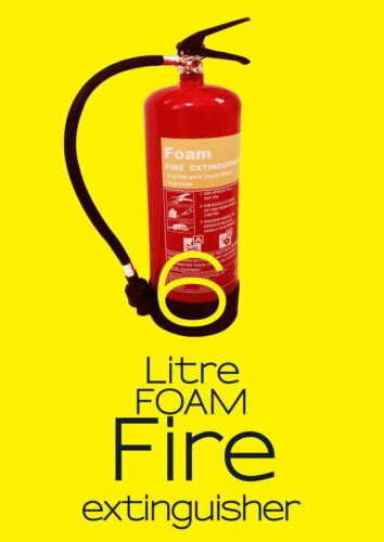 6 Lite Foam Afff Fire Extinguisher 6l6ltr Bsi Kitemarked Ebay