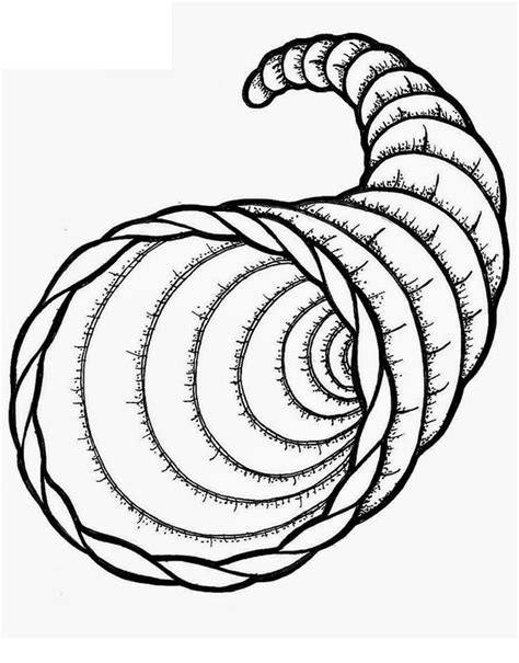 Empty Cornucopia 1 Coloring Pages Coloring Cool