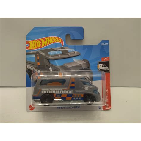 AMBULANCE RAPID RESPONSE 5 10 RESCUE 1 64 HOT WHEELS BCN STOCK CARS