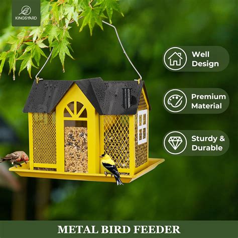 Snapklik Kingsyard Bird Feeder House For Outside Metal Mesh Wild