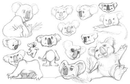 Koala Bear Sketches-1 by WilsonWJr on DeviantArt