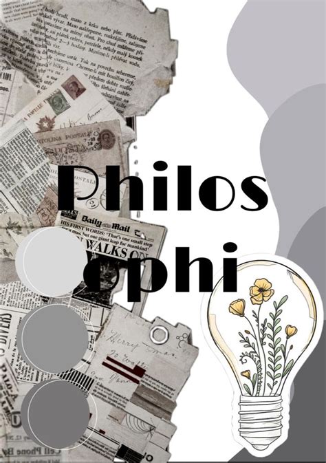 The Words Philos Ophi Are Surrounded By Old Newspaper Pages And Paper