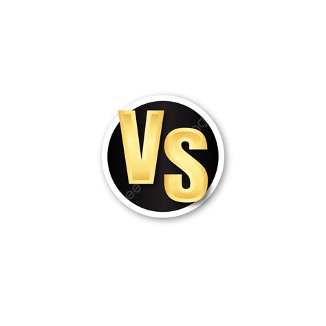 Versus Vs Vector Design Images, Golden Versus Vs Icon Transparent ...