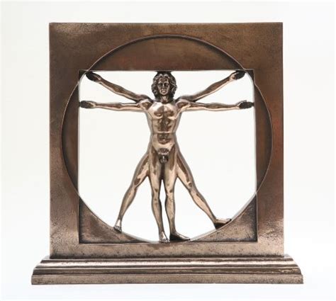 Buy Vitruvian Man By Leonardo Da Vinci Male Nude Figure Bronze Powder