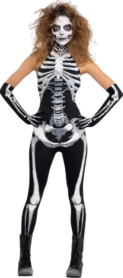 Adult Bone-A-Fied Babe Skeleton Costume | Party City