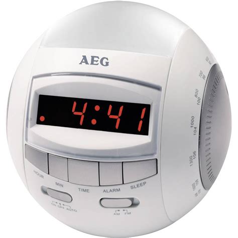 AEG MRC 4109 CLOCK RADIO, Radio alarm clock, FM, AM, White, Grey from ...