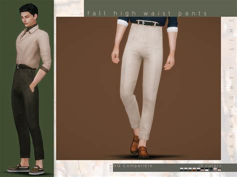 Fall High Waisted Pants Sims 4 Male Clothes Sims 4 Clothing Sims 4 Mods Clothes