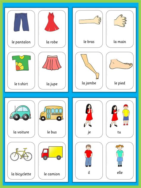 This Set Has 470 Flashcards For Your French Lessons They Are A Great Visual Help For