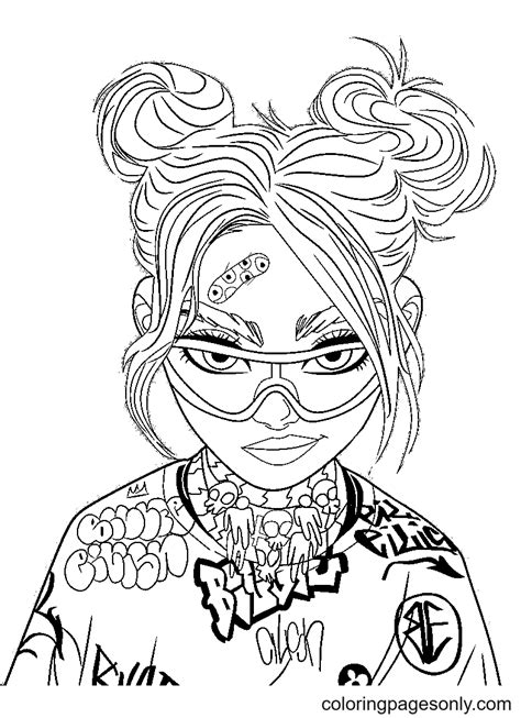 Billie Eilish Coloring Pages Printable For Free Download