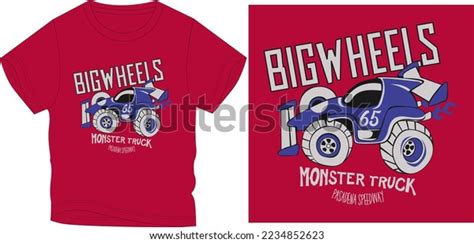 Big Wheels Monster Truck Graphic Design Stock Vector (Royalty Free) 2234852623 | Shutterstock