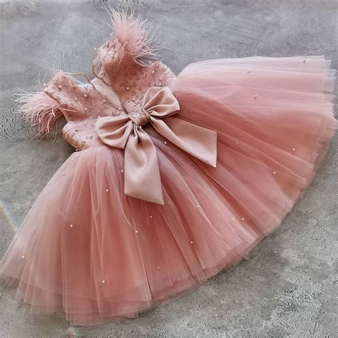 Baby Girl Dress 1st Birthday Birthday Outfit Girl Girls Blush Dress