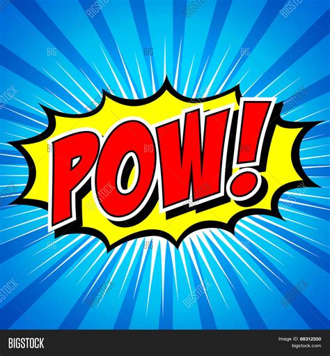 Pow Comic Speech Vector And Photo Free Trial Bigstock