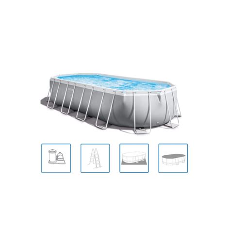 Intex Swimming Pool Oval Shape Cm Prism Frame With Filter