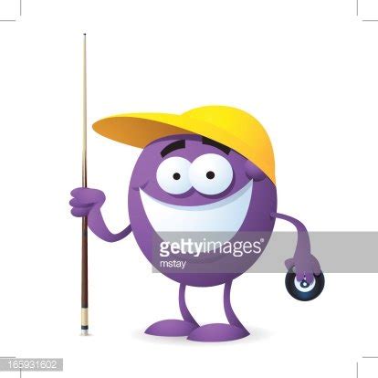 Pool Character With Cue And Ball Stock Clipart | Royalty-Free | FreeImages