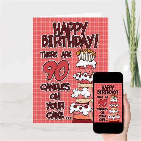 Happy Birthday 90 Years Old Card Zazzle