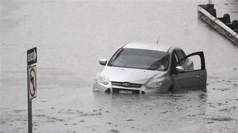 Heavy rain floods streets across the Dallas-Fort Worth area : NPR