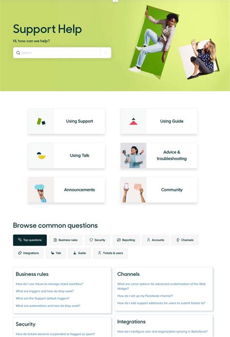 Zendesk Help Center | Zendesk help center, Web design help, Website ...