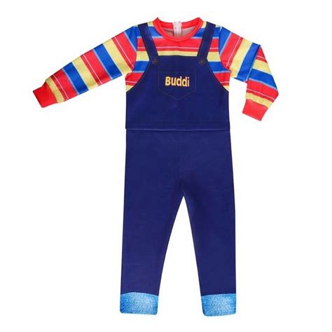 Kids Childs Play Chucky Buddi Doll Jumpsuit Full Set Cosplay Costume