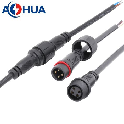 M16 Ip65 Male Female Circular 4 Pin Waterproof Connector Wire Cable