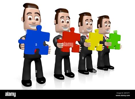 D Businessmen Teamwork Concept Stock Photo Alamy