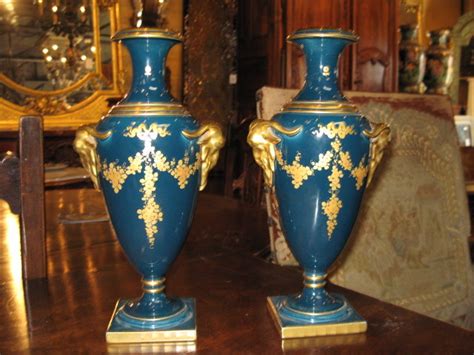 A nice pair of signed French porcelain vases For Sale | Antiques.com ...