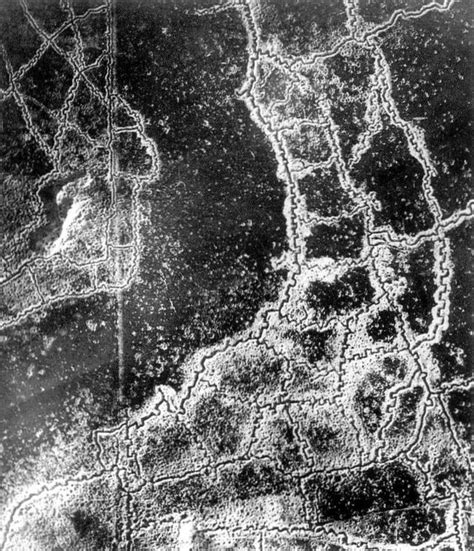 Ww1 Aerial Photo Of Two Trenches On July 22 1917 Right And Left With No Man S Land In The