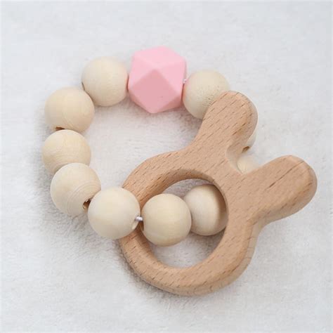 Safety Baby Teething Bracelets Baby Nursing Silicone Beads Decoration