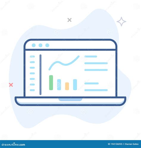 Administrator Dashboard Vector Illustration Admin Panel Line Icon