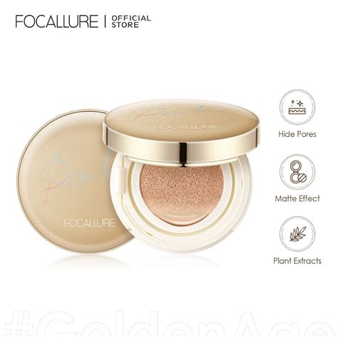 Focallure Goldenage Poreless Bb Cushion Foundation Long Lasting Skin