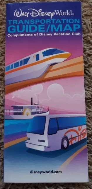 Walt Disney World Transportation Guide Map A Eur Picclick Fr