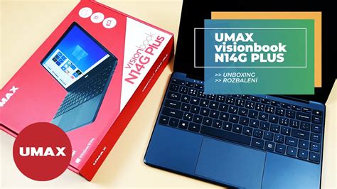 Rozbalení notebooku UMAX Visionbook N14G Plus CZ SK klávesnice slot