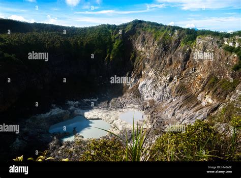 Volcanic Caldera Of Mount Mahawu In North Sulawesi Indonesia Stock