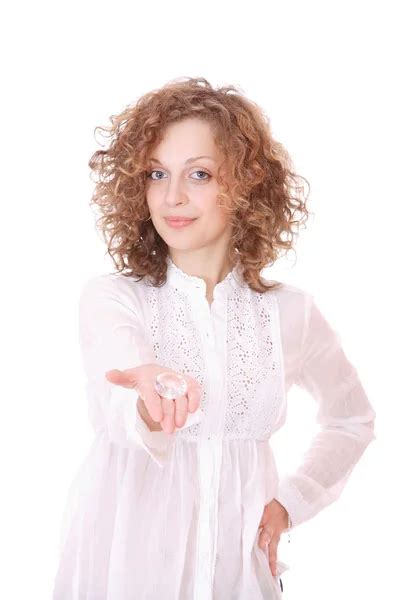 Female Hand Holding Diamond — Stock Photo © Netfalls 2655710