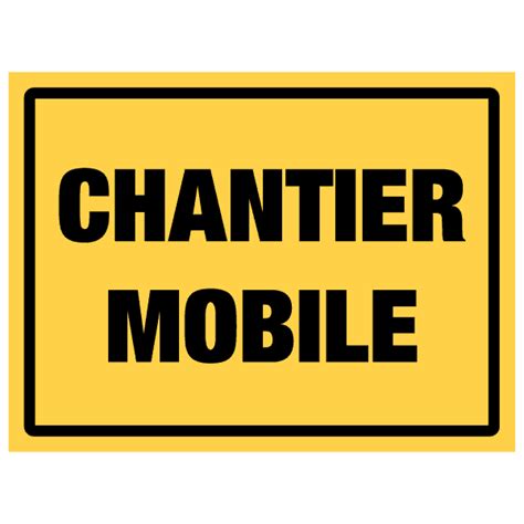 Panneau Danger Chantier Mobile KC1 CM Signalisation routière