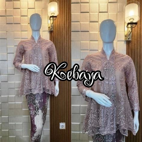 Jual Set Kebaya Kartini Tille Payet Modern Pendek Busui Friendly Kebaya