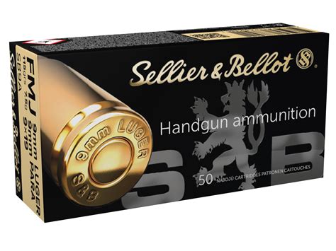 Sellier Bellot Mm Luger Ammo Grain Full Metal Jacket Case Of