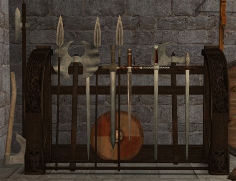 The Medieval Smithy SIMS 2: Weapon Rack