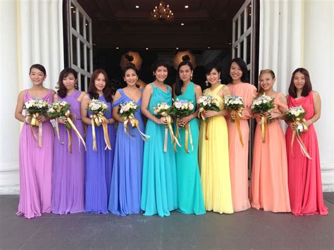 4 rainbow bridesmaids dresses rock the look with accessories – Artofit