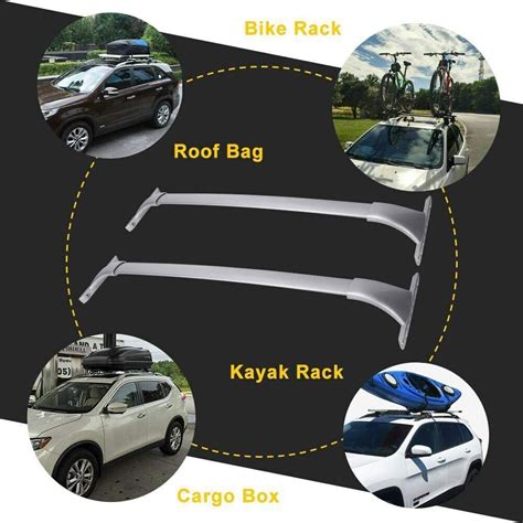 Pcs Roof Rail Racks Cross Bar Crossbars Fit For Nissan X Trail Rogue