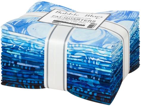 Robert Kaufman Bubble Blues Fat Quarter Bundle Piece