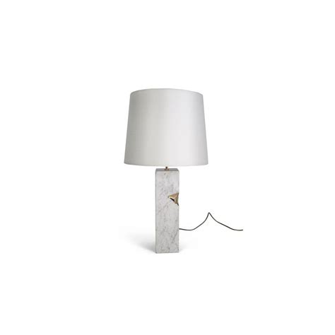 21st Century Ruins Table Lamp White Marble And Golden Hammered Polished Brass For Sale At 1stdibs