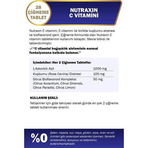 Nutraxin Beauty Collagen Gold Tablet C Vitamini Mg Fiyat