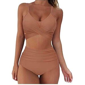 Sunnyuk Costume Piscina Mare Taglia Forte Pezzi Bikini Triangolo