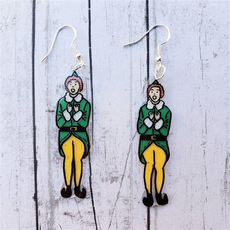 Elf Earrings Elf The Movie Earrings Buddy The Elf Earring Etsy