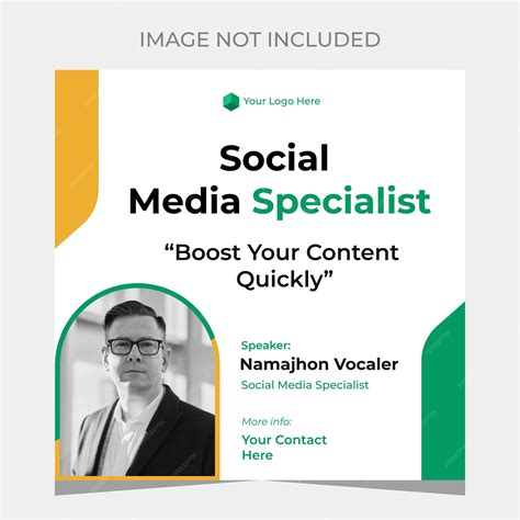 premium vector simple social media post template green background